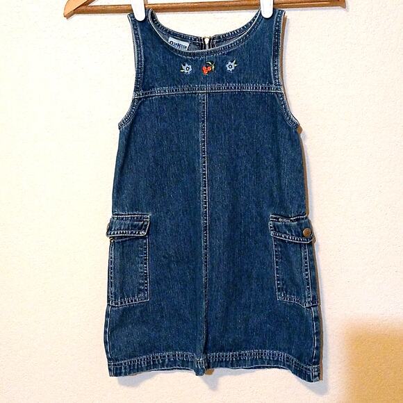Vintage Oshkosh B'gosh denim jumper dress with pockets - Picture 1 of 5